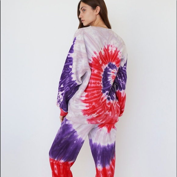 NEW TNA Cozy Fleece Mega tie-dye crew Sweater ⭐️⭐️⭐️⭐️ - Picture 11 of 13